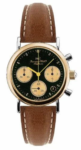 IWC Portofino Lady Chronograph MecaQuartz Stainless Steel / Rose Gold / Black / Calf IW3730-03 (IW373003)